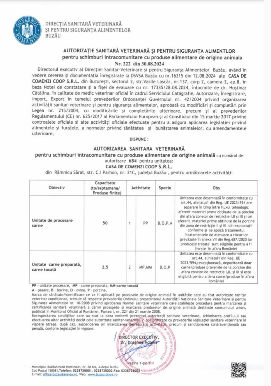 Autorizație sanitar-veterinară 2