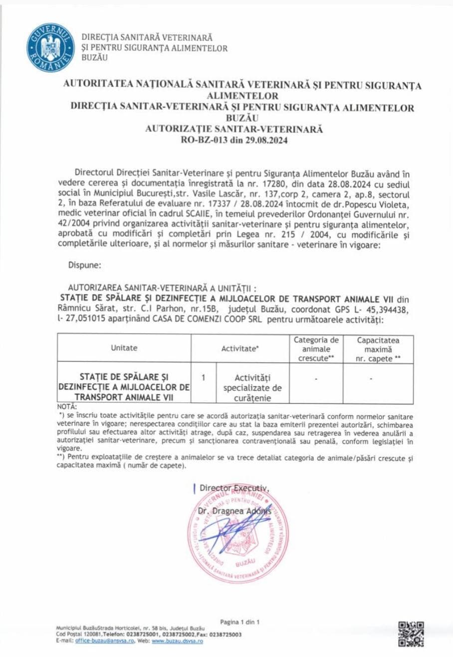 Autorizație sanitar-veterinară 3
